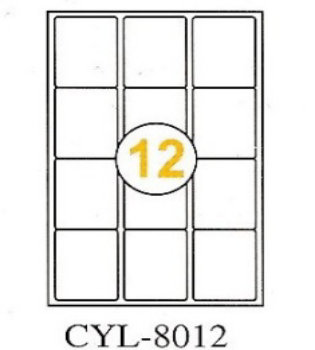 A4 Computer Label (12pcs with border) (CYL-8012R)